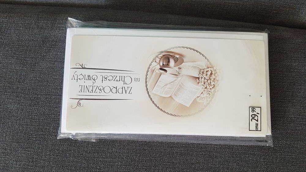 Zaproszenia na chrzest święty.