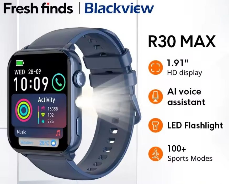 Смартгодинник Blackview R30 MAX - black, grey