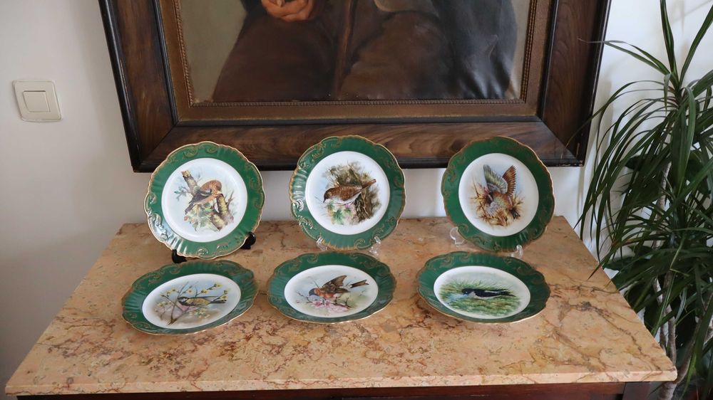 Conjunto de seis pratos da Vista Alegre " Mousinho"