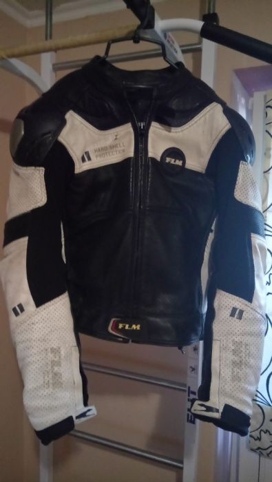 Кожаная мото курточка FLM