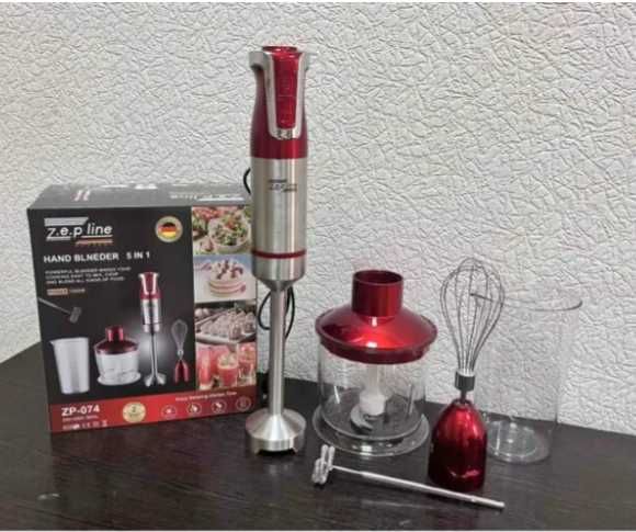 Занурювальний ручний блендер з мірним стаканом 5в1 Zeplin