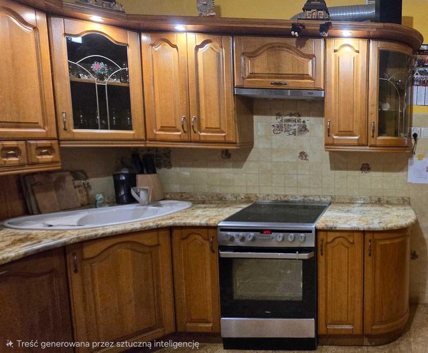 Meble kuchenne z litego drewna dębowego