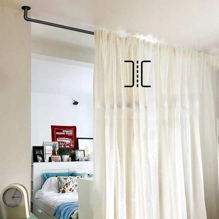 Czarny Regulowany Karnisz Industrialny Sufitowy 25mm 76-152cm