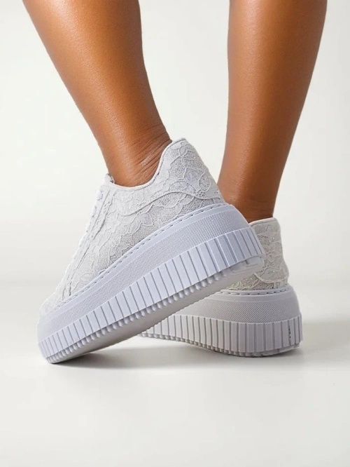 2 KOLORY 36 37 38 sneakersy 39 40 41 na platformie z koronką koronkowe