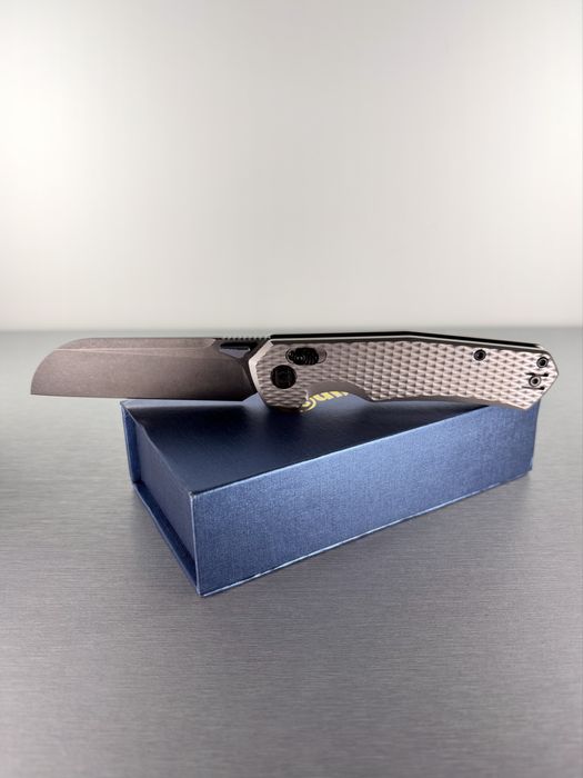 Noz Kunwu Chad Diamond Ti Stonewashed – nowy, titanium, PM60