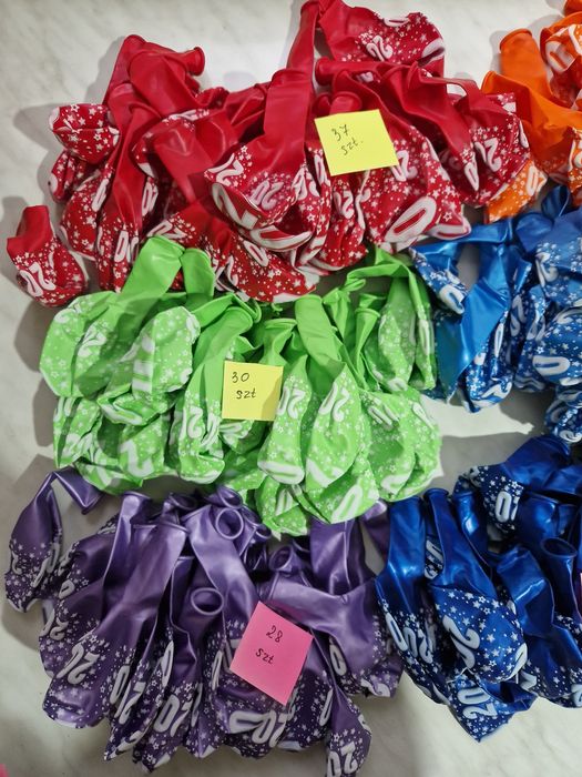 Balony na 20 urodziny imprezę kolorowe 283szt.