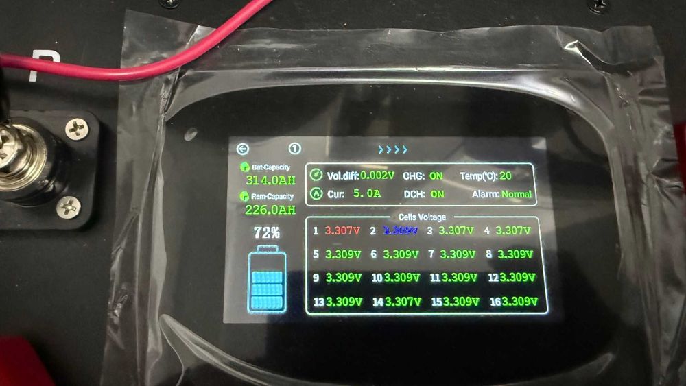 Magazyn energii 48 V 52,1 V LiFePo4 EVE 314Ah real 16,4 kWh JK BMS V19