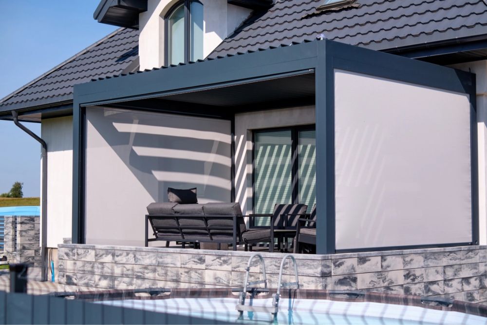 Pergola Tarasowa z Dachem Lamelowym