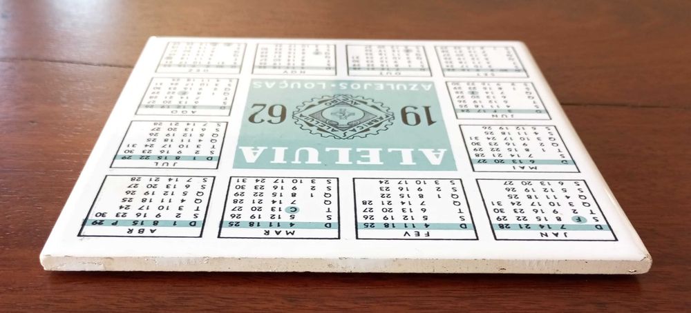 Azulejo Aleluia Calendário 1962