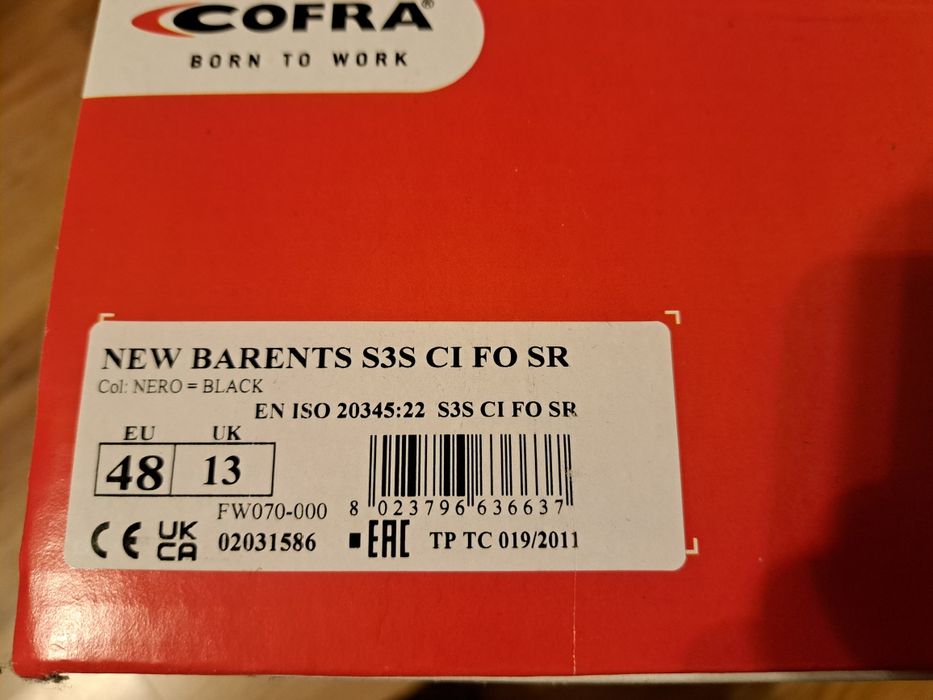 Buty robocze zimowe Cofra New Barents S3S Ci Fo SRI
