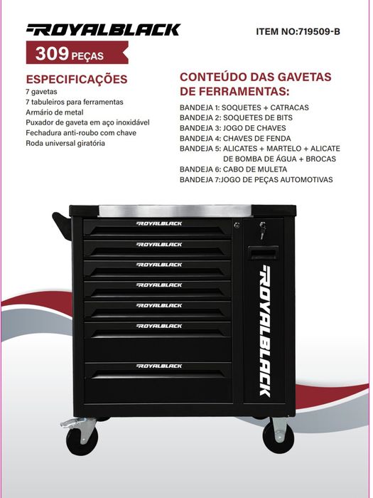 Carrinho de Ferramentas completo