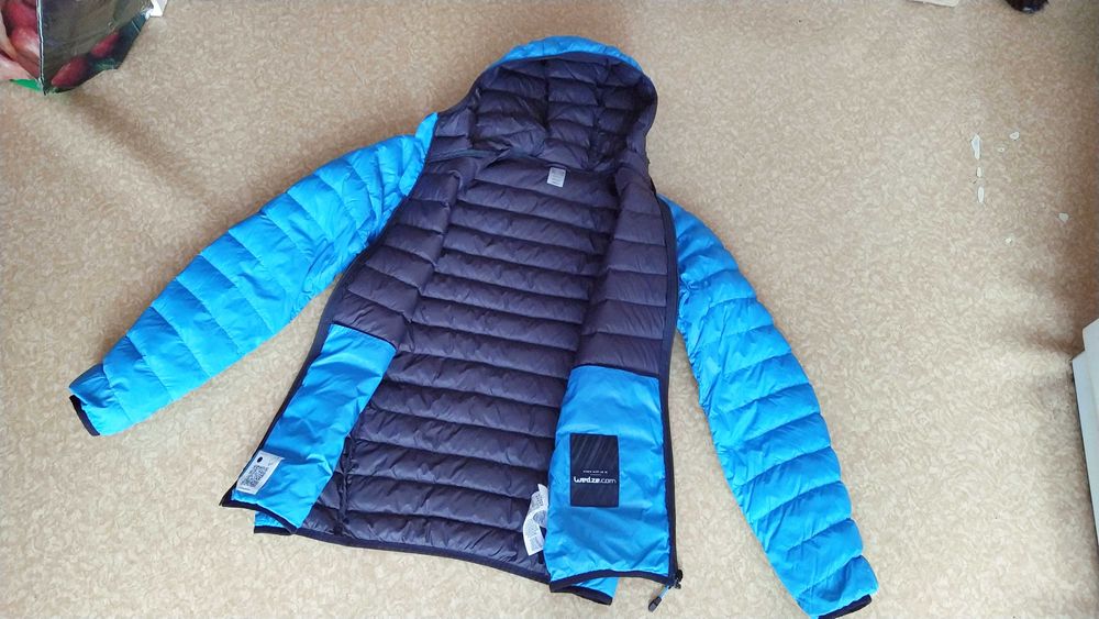 Wedze puchowa kurtka z kapturem ultralekka męska M