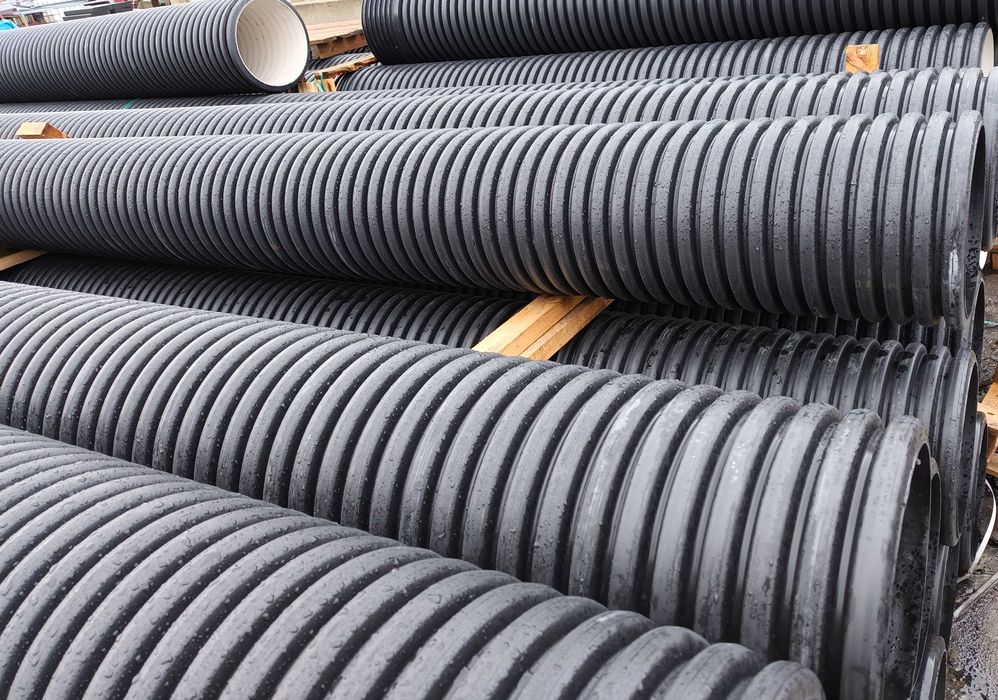 Rura karbowana fi 300 przepusty rury przepustowe 400 SN8 fi 500 600 PP