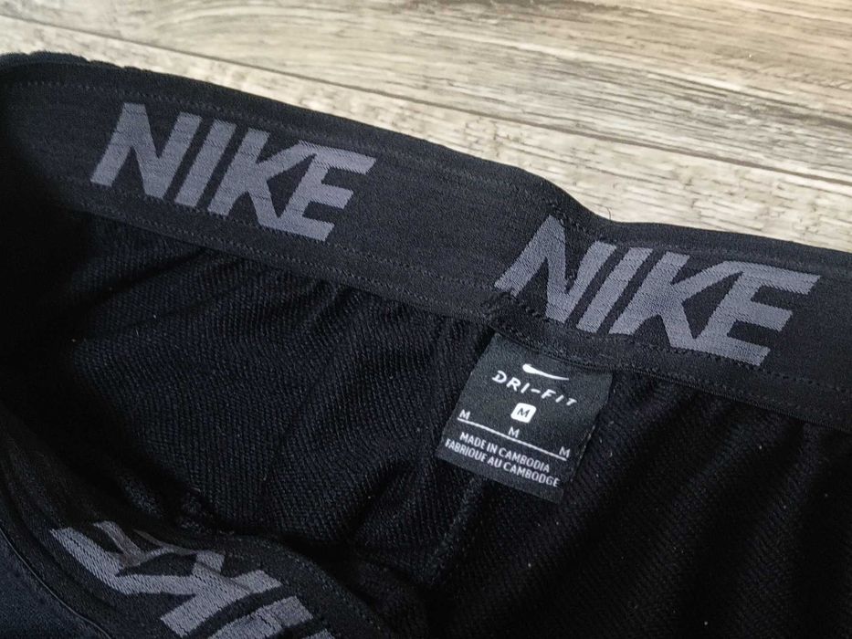 [М] NIKE DRY FIT широкі чоловічі бігові штани чорні бавовна