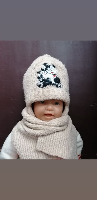 Набор зимняя шапка + шарф