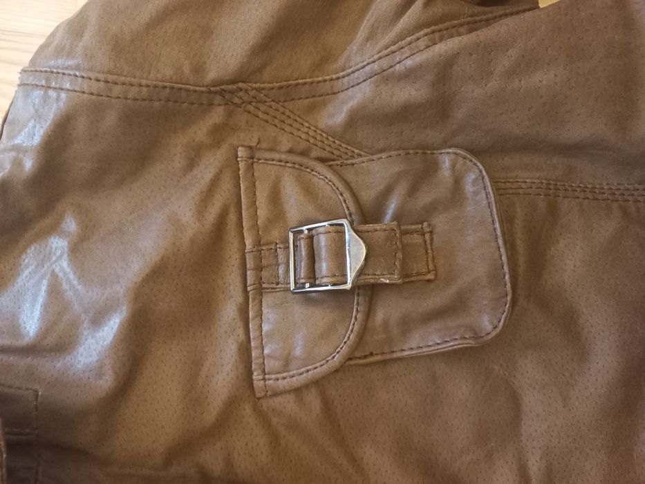 Brązowa kurtka skórzana vintage