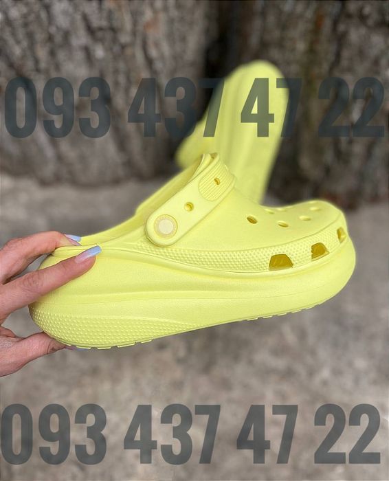 Жіночі крокси на Платформі  Crocs Classic Crush Bone Crocs Clog
