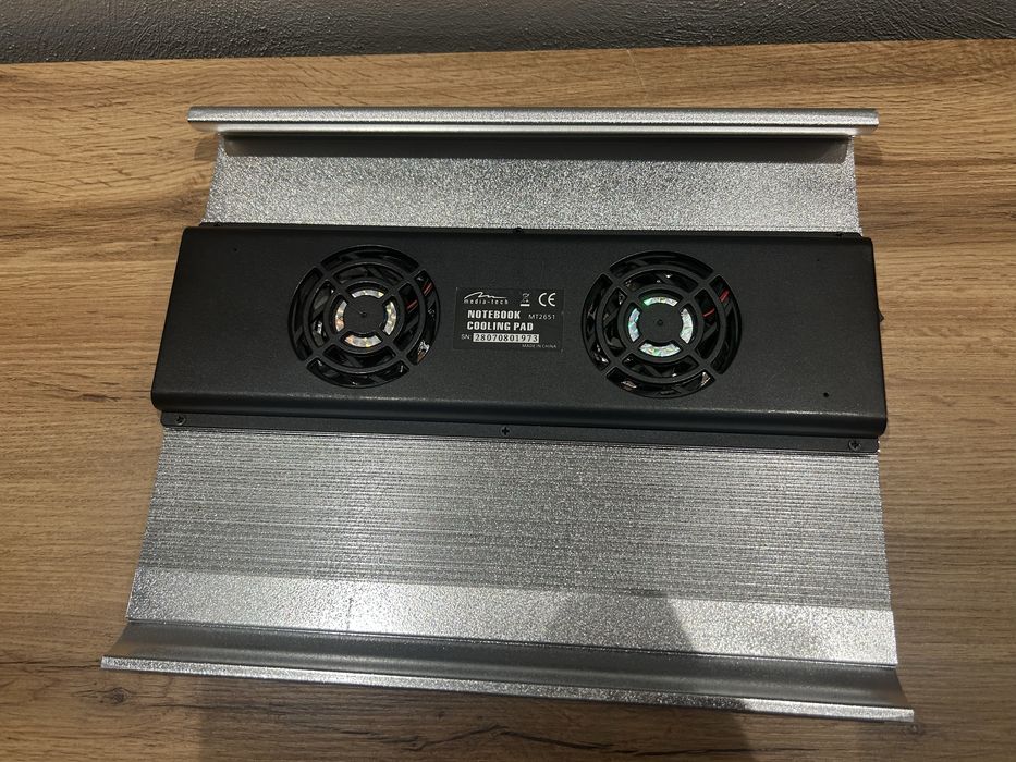 Podkładka chłodząca na laptopa aluminiowa 2 wentylatory
