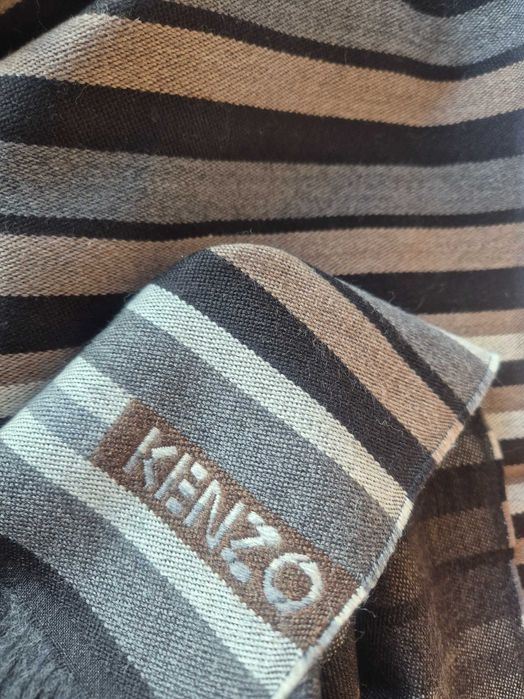 Kenzo szal apaszka wełna unisex 165x37