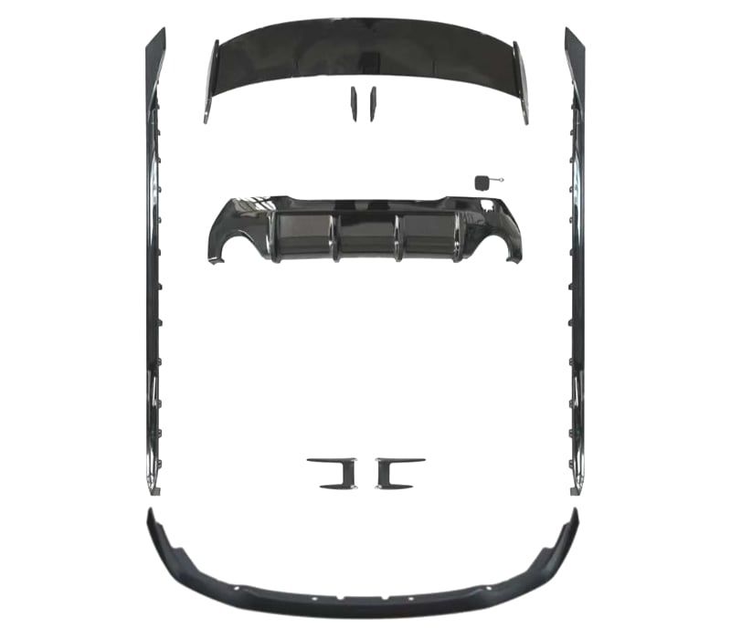 KIT AERO BMW F40 LOOK M PERFORMANCE PRETO BRILHANTE