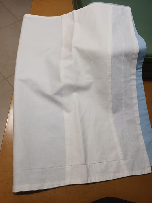 Fronha de almofada azul e branco Vertbaudet