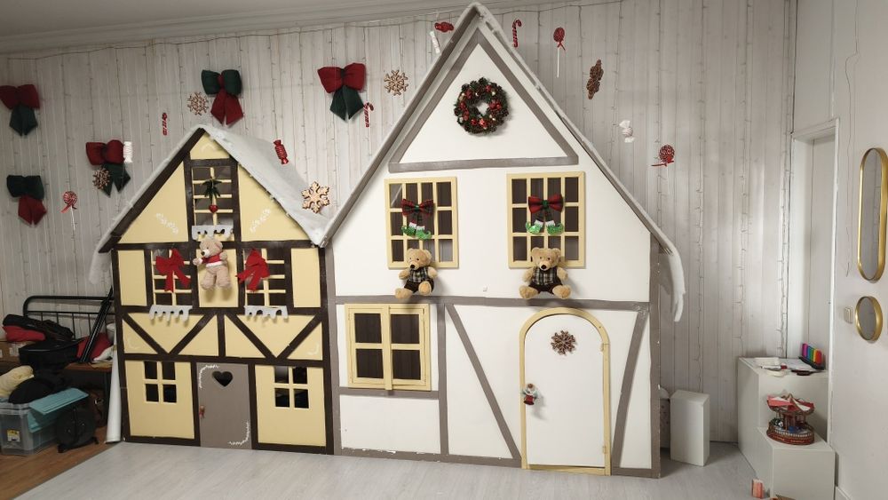 Cenário de Natal Fotográfico em Madeira – 2 Casas / Cenografia