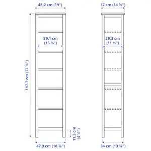 Regał/słupek IKEA Hemnes 6 półek, 49x34x197cm-dowóz gratis