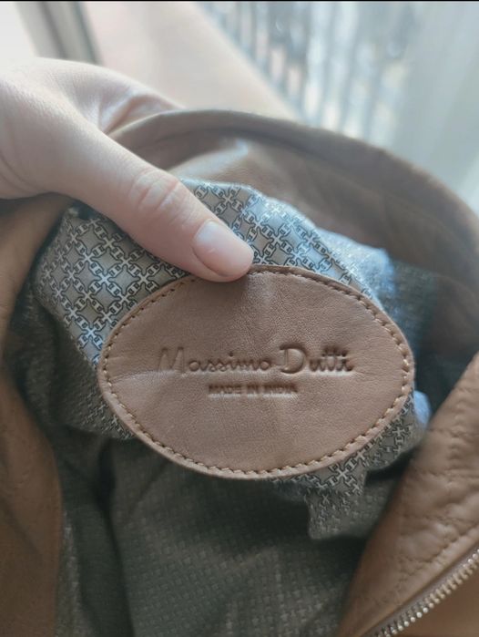 Casaco em pele genuína Massimo Dutti tamanho S cor camel
