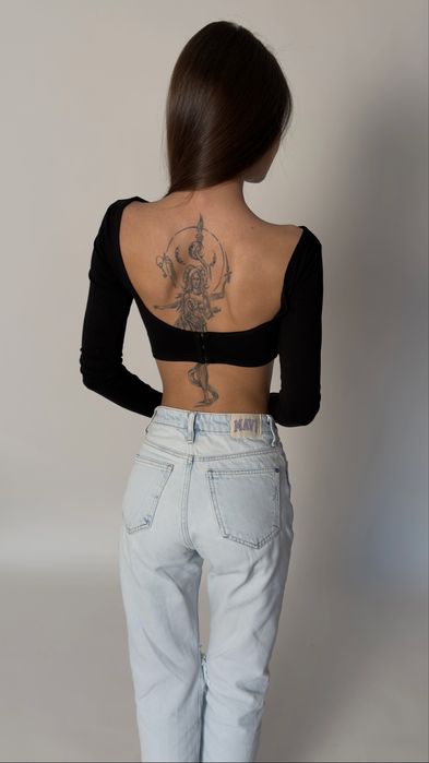 Топ з відкритою спиною/ джинси