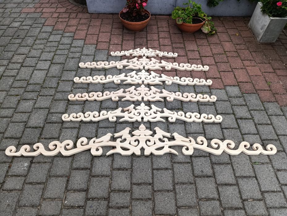 Nadokienniki ptaszki WZÓR 2, podlaska wyrezka, zdobienia domów