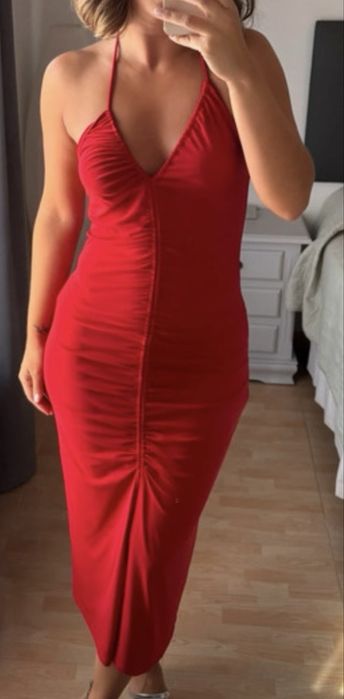 Vestido Zara drapeado