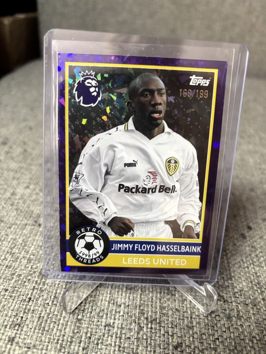 topps premier league 2025-26 jimmy floyd hasselbaink numbered parallel purple  sparkless /199