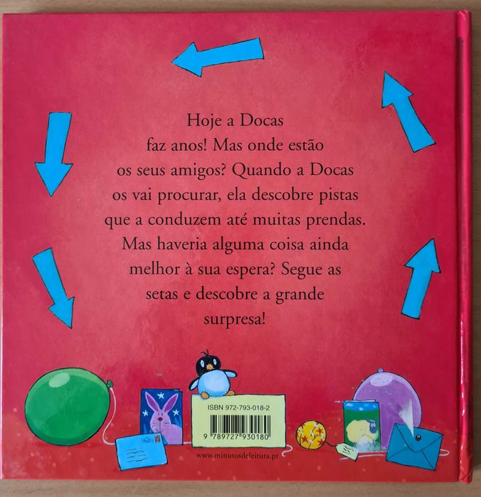 Livro infantil "Parabéns Docas!" de Tim Warnes