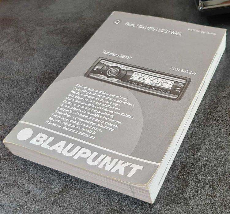 user manual instruções em livro  - AUTO-radio BLAUPUNKT Kingston MP47