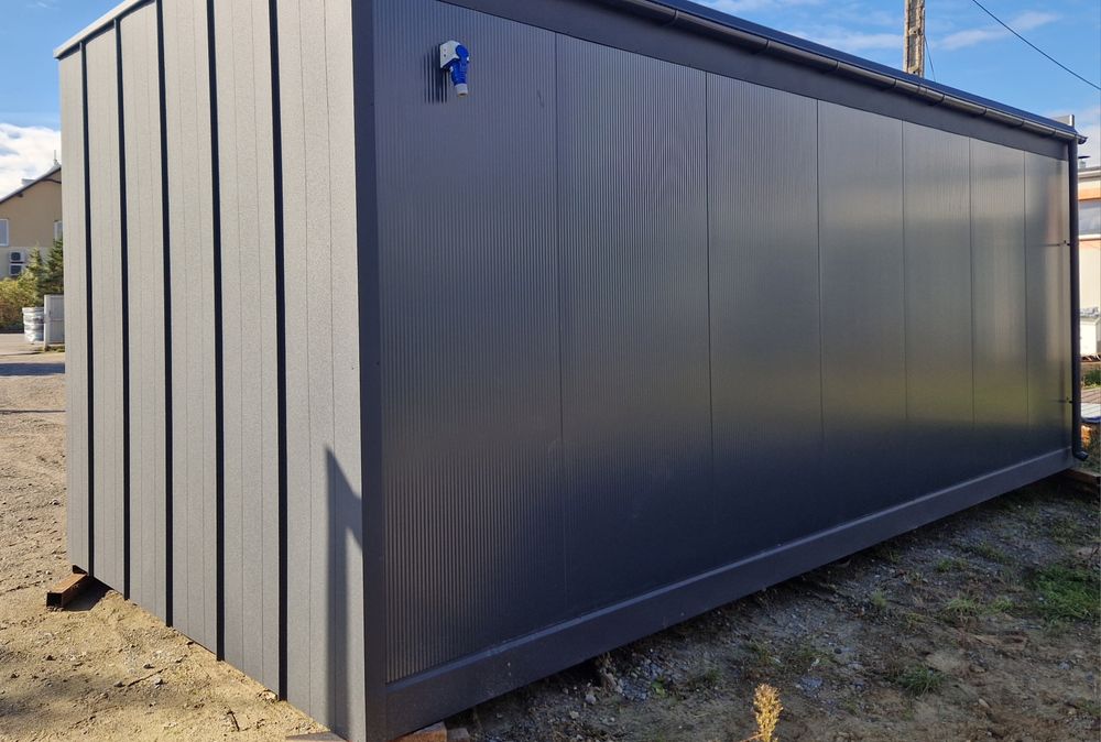 Pawilon kontener 7x3 z WC. Wykonany z płyty PIR gotowy do odbioru