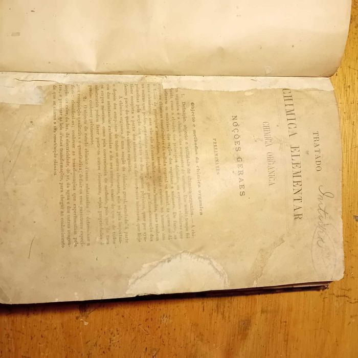 Livro de Chimica elementar, final do sec xix