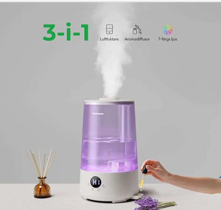 Homvana Umidificadores Cool Mist para quarto de casa, vaporizador ultrassônico de enchimento superior de 3,6 L para plantas, bebê,