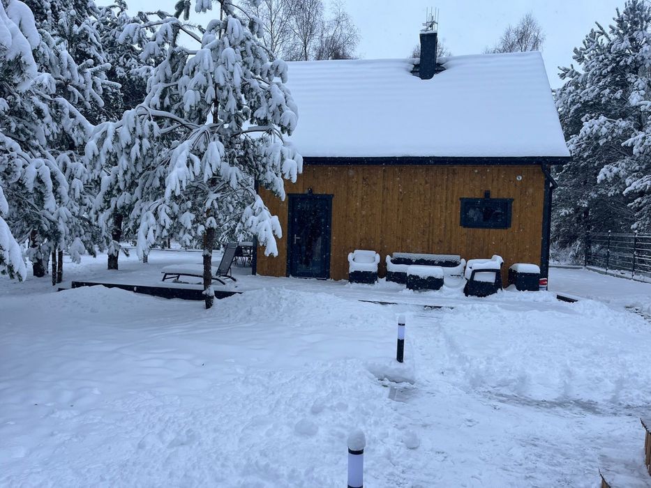 Domek do wynajęcia zalew Ostrowy balia sauna cisza Dom na krańcu lasu!