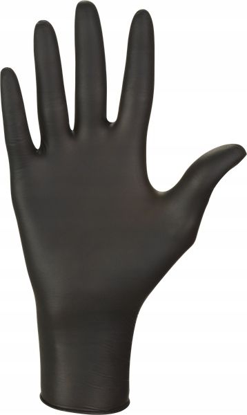 Rękawice nitrylowe 100 sztuk / czarne / rozmiar: 9 - l / nitrylex blac
