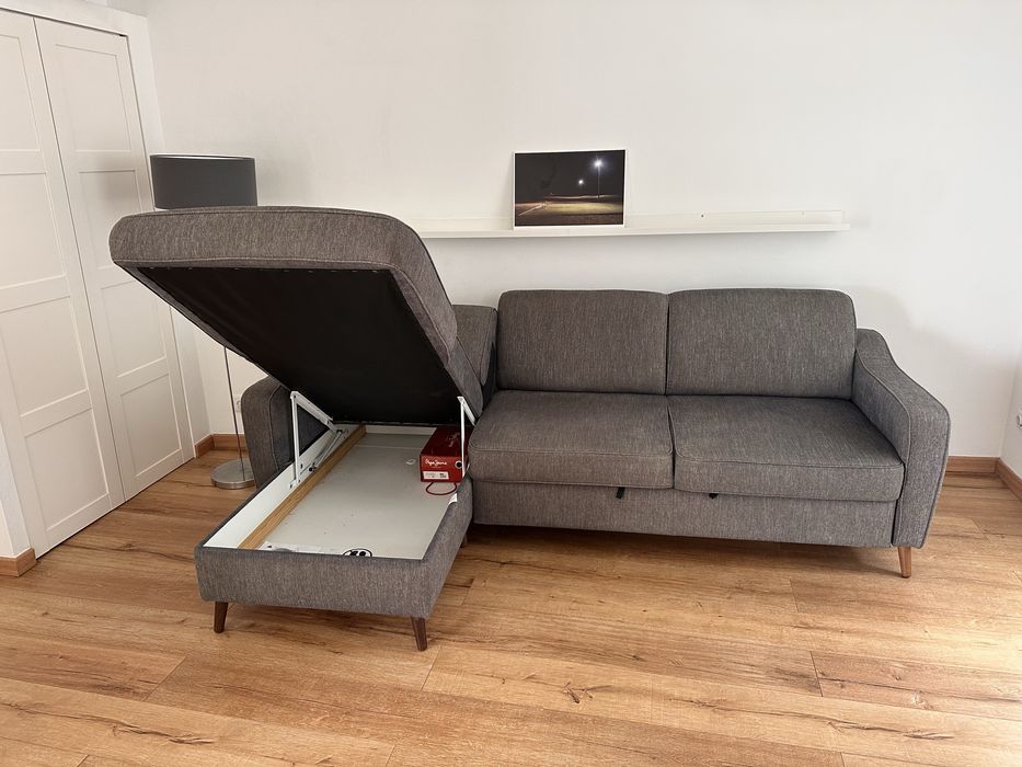 Sofá cama com chaise longue
