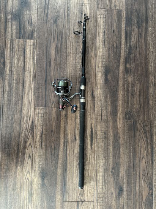 Wedka daiwa black widow tele feder, kolowrotek dam quick 2