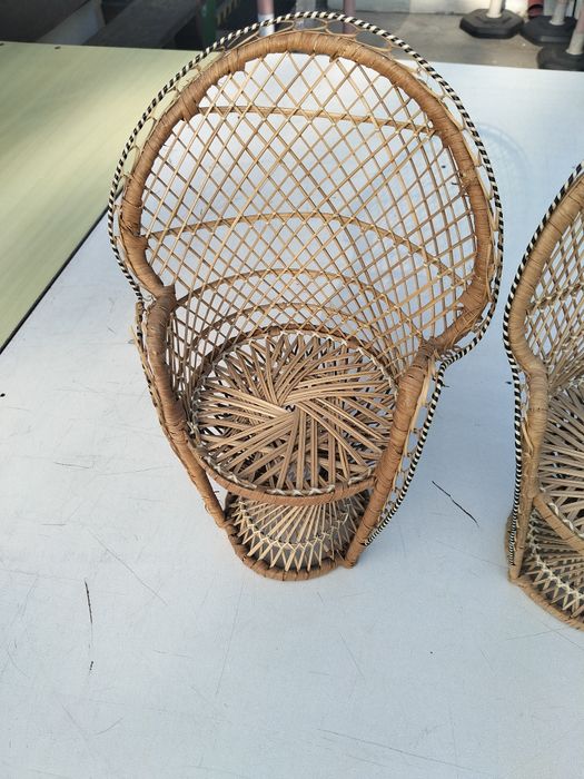 Fotel Paw rattan dla lalki