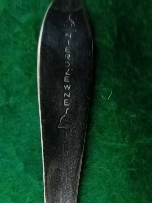 komplet 6 łyżeczek do kawy Mocca - stal nierdzewna, zdobienia, PRL