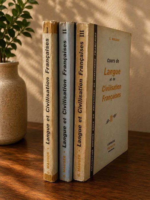 G. Mauger – Cours de Langue et de Civilisation Françaises I, II & III, Hachette / Alliance Française, c. 1960s