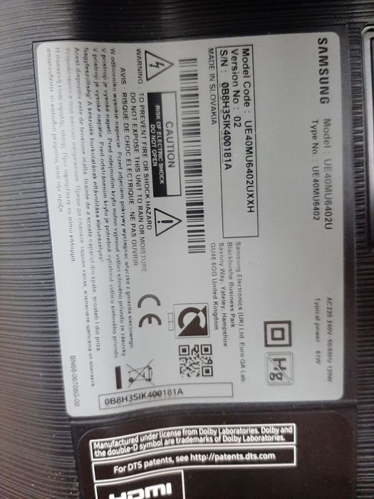 Телевізор Samsung ue40mu6402