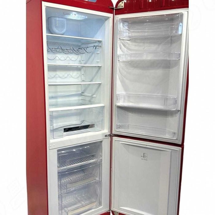 Холодильник SMEG / СМЕГ FAB32RRN1, ретро, 2-кам. червоний
