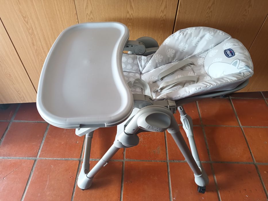 Cadeira de Refeição Alta CHICCO Polly Easy Nature (Cinzento - 4 Rodas)