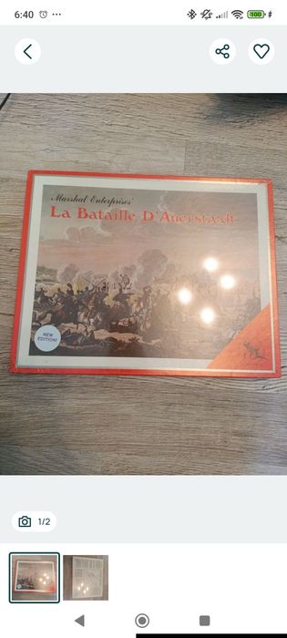 La Bataille D'Auerstaedt gra planszowa NOWA FOLIA 1977