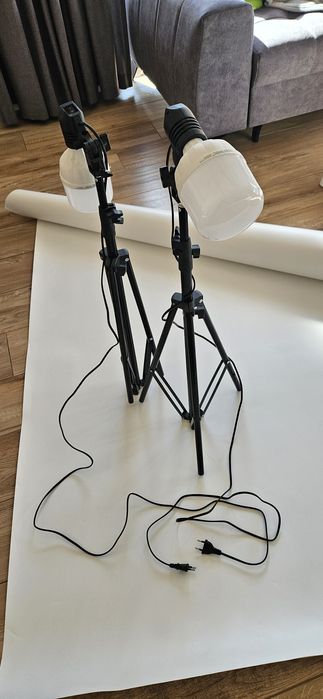 2  szt  lamp  do zdjec  + tło