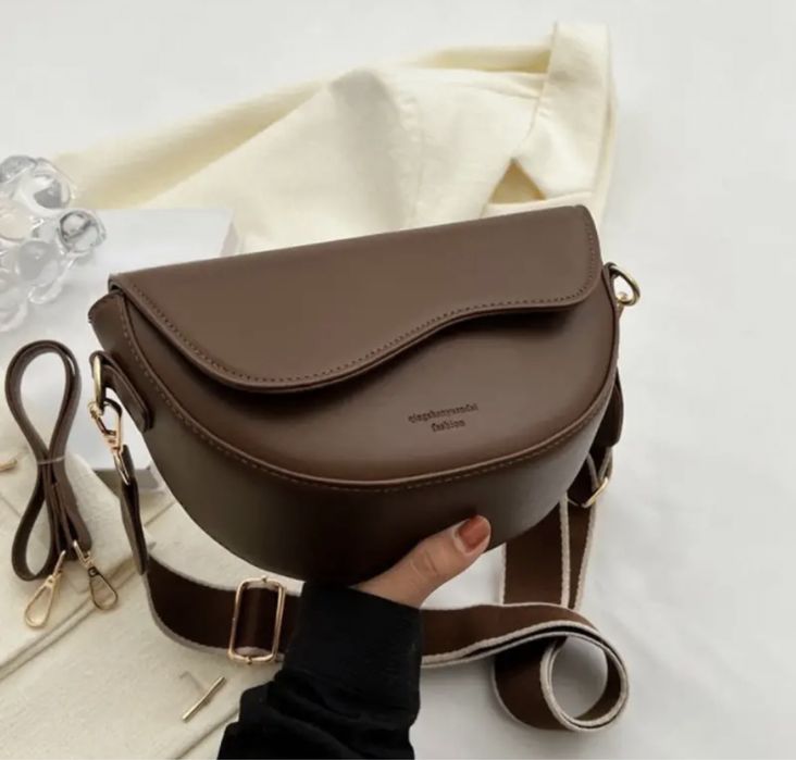 Сумка через плече, сумка коричневий колір, сумка шоколадний колір